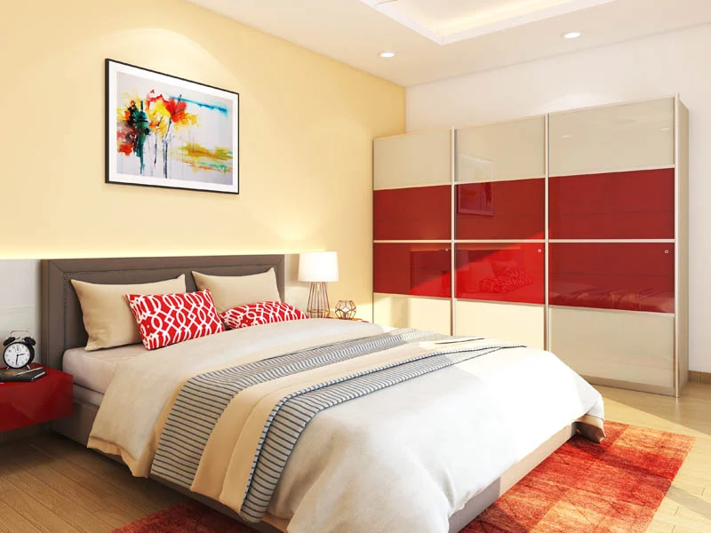 fashion-interior-bedroom-white-with-burgandy-wardrobes